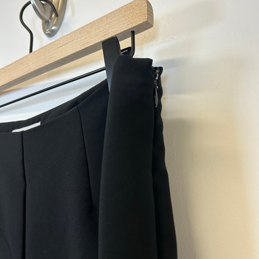 Anthropologie Flare Trousers Black Size 10 High Rise Wide Leg Statement Chic - Picture 7 of 10